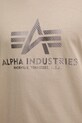 Хлопковая футболка Alpha Industries 100501CB бежевый