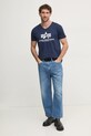Футболка Alpha Industries 106512 темно-синій SS25