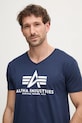 Majica kratkih rukava Alpha Industries mornarsko plava 106512