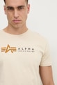 Tričko Alpha Industries béžová 118502PP