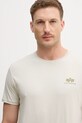 Alpha Industries t-shirt bawełniany beżowy 128507CP