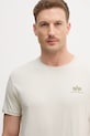 Alpha Industries t-shirt bawełniany beżowy 128507CP