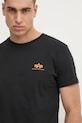 Alpha Industries t-shirt bawełniany czarny 128507CP
