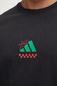 Bombažna kratka majica adidas Pizza Tee JM0347 črna