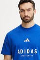 Бавовняна футболка adidas ALL SZN Graphic блакитний JJ3661