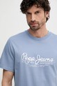 Бавовняна футболка Pepe Jeans DUMAS TEE блакитний PM509769