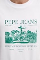 Βαμβακερό μπλουζάκι Pepe Jeans PATCH PM509779 λευκό