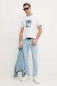 Pepe Jeans tricou din bumbac PRUSH PM509781 alb SS25