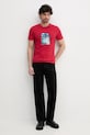 Bavlněné tričko Pepe Jeans PRUSH PM509781 červená SS25