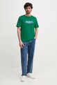 Βαμβακερό μπλουζάκι Pepe Jeans PICTHON PM509782 πράσινο SS25