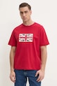 Βαμβακερό μπλουζάκι Pepe Jeans UNION TEE βαμβάκι κόκκινο PM509790