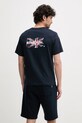 Îmbrăcăminte Pepe Jeans tricou din bumbac BACK CLAG PM509921 bleumarin
