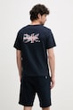 Odzież Pepe Jeans t-shirt bawełniany BACK CLAG PM509921 granatowy