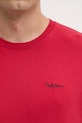 Pepe Jeans t-shirt bawełniany CONTRAST CONNOR PM509933 czerwony