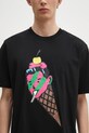 ICECREAM t-shirt bawełniany Cone Man czarny IC24483