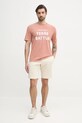 Lacoste tricou din bumbac TH0356 portocaliu SS25
