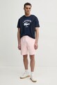 Lacoste tricou din bumbac TH2733 bleumarin SS25