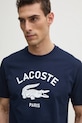 Бавовняна футболка Lacoste темно-синій TH2733