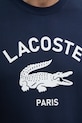 Бавовняна футболка Lacoste TH2733 темно-синій