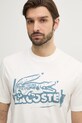 Бавовняна футболка Lacoste білий TH0284