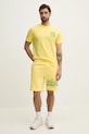 Хлопковая футболка Lacoste TH0288 жёлтый SS25