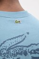 Бавовняна футболка Lacoste TH0288 блакитний