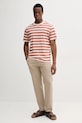Lacoste t-shirt bawełniany TH0290 beżowy SS25