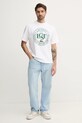 Бавовняна футболка Lacoste TH2753 бежевий SS25