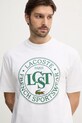 Бавовняна футболка Lacoste бежевий TH2753