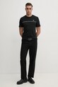Lacoste tricou din bumbac TH9842 negru SS25