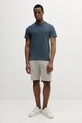 Bavlněné tričko Lacoste TH9894 modrá SS25