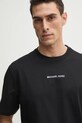 Michael Kors t-shirt bawełniany czarny CS450MM1V2