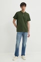 Bavlněné tričko Levi's SS HM HENLEY A8602 zelená SS25
