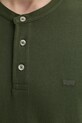 Bavlněné tričko Levi's SS HM HENLEY A8602 zelená