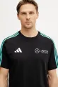 Bavlněné tričko adidas x Mercedes černá JV5425