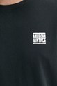 Bavlněné tričko American Vintage MYKO02AE25 černá