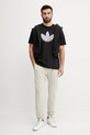Бавовняна футболка adidas Originals Skeleton Trefoil JI5871 чорний SS25