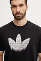 Бавовняна футболка adidas Originals Skeleton Trefoil чорний JI5871