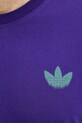 adidas Originals pamut póló Skeleton Back Tee JI5929 lila