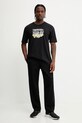 Βαμβακερό μπλουζάκι adidas Originals Q12 TS Crowd JP4496 μαύρο SS25