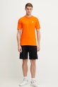 Bombažna kratka majica adidas Originals Trefoil JC9995 oranžna SS25