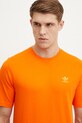 Бавовняна футболка adidas Originals Trefoil помаранчевий JC9995