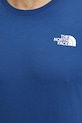 Bavlněné tričko The North Face Redbox NF0A87NPH4B1 námořnická modř