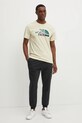 The North Face t-shirt bawełniany Mountain Line NF0A87NT3X41 beżowy SS25