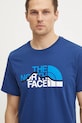 Pamučna majica The North Face Mountain Line mornarsko plava NF0A87NTD1R1