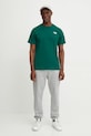 Памучна тениска The North Face Redbox Celebration NF0A87NV6GI1 зелен SS25