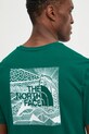 The North Face t-shirt bawełniany Redbox Celebration zielony NF0A87NV6GI1