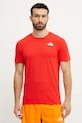 The North Face tricou sport Lightning Alpine uni rosu NF0A87H7HCL1