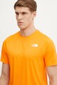 The North Face t-shirt sportowy 24/7 pomarańczowy NF0A894B6HI1