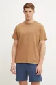 The North Face t-shirt bawełniany Nature Relaxed aplikacja brązowy NF0A8BVY6IH1